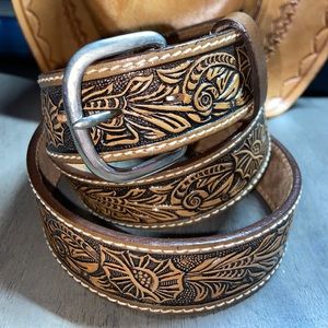 Vintage Tooled Belt